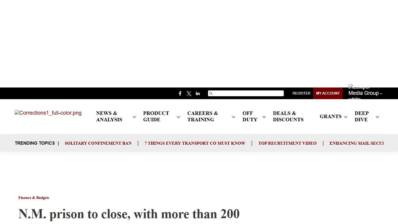 N.M. prison to close, with more than 200 layoffs