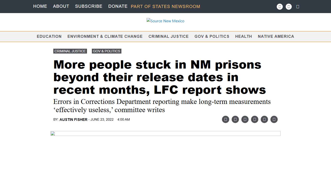 More people stuck in NM prisons beyond their release dates in recent months, LFC report shows • Source New Mexico