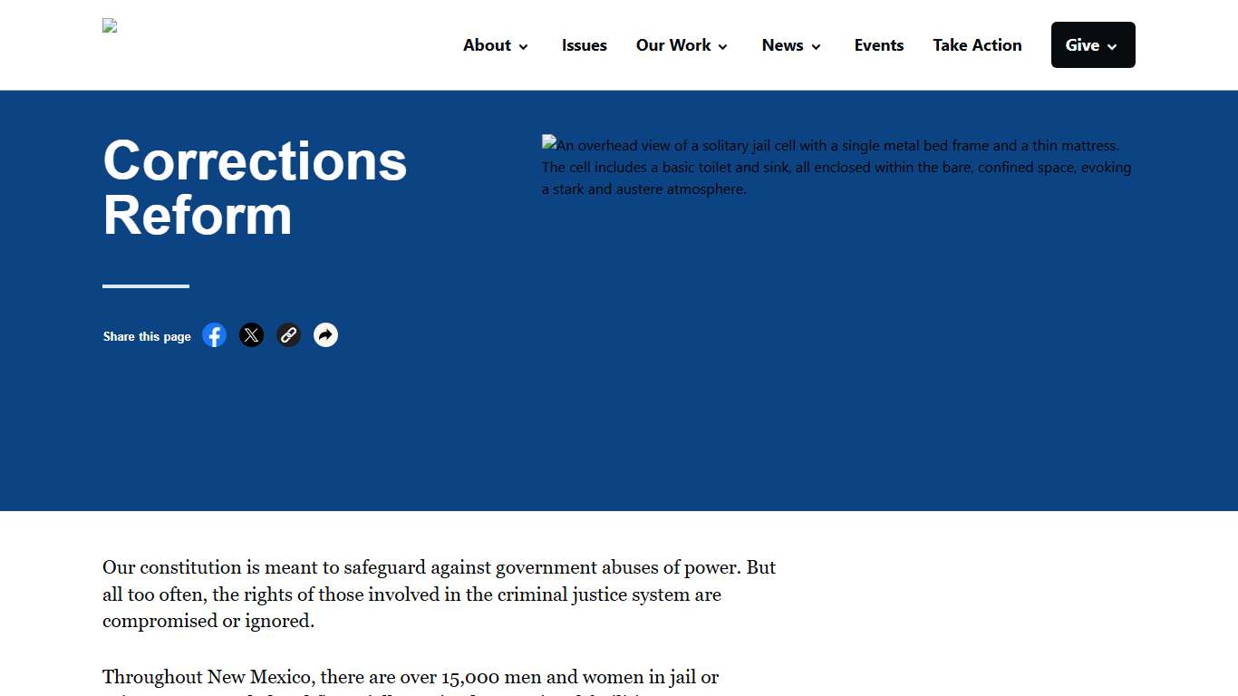 Corrections Reform - ACLU of New Mexico